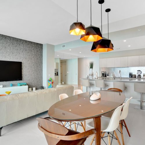 Contemporary interior at Paraiso Bay in Miami