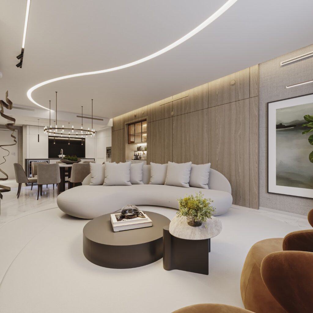 Bar area designed for multiple uses