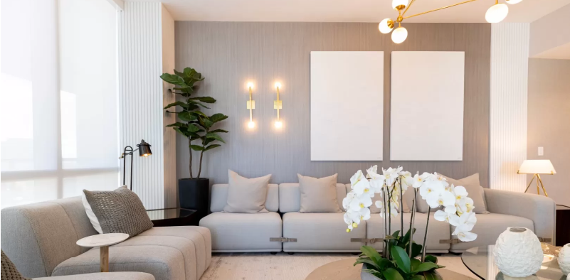 Contemporary residential interior detail